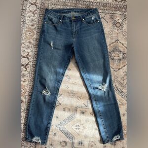 Articles Of Society Dark Blue Distressed Skinny Jeans